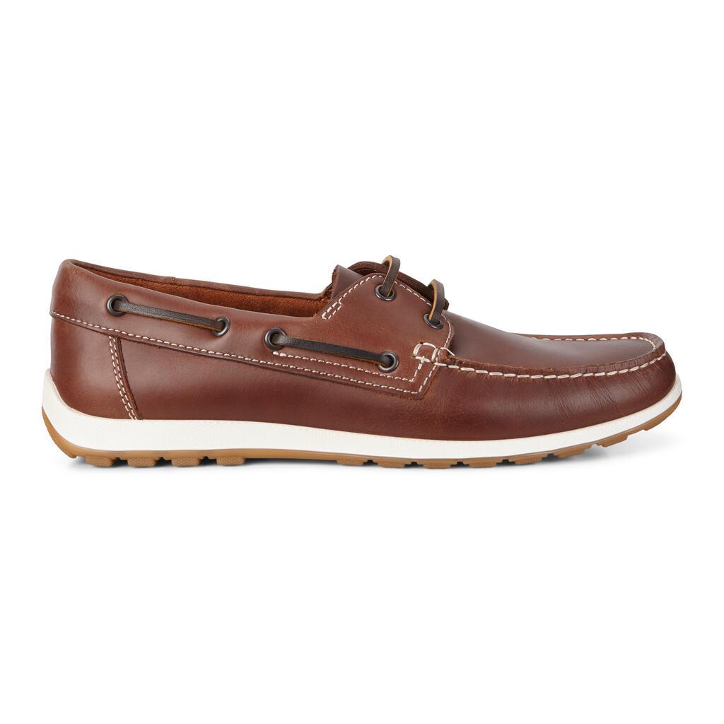 Ecco Dip Moc Boat Mens Moccasins Brown Outlet - India LSE-316587